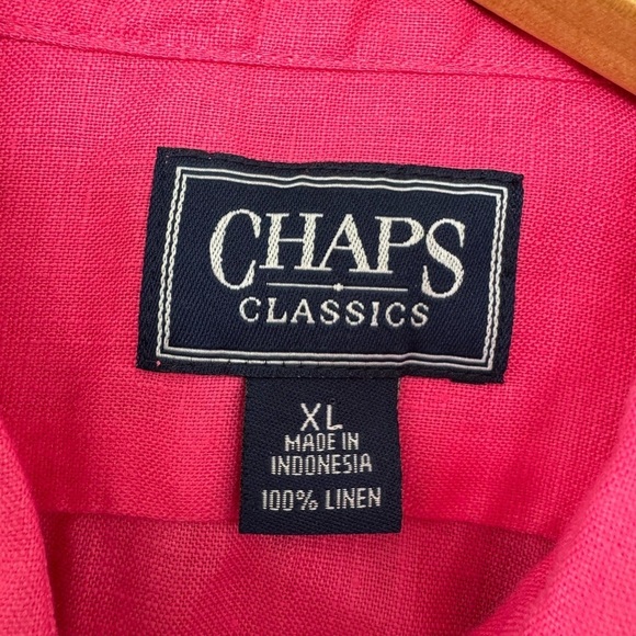 Chaps Classics Linen Button Front Collared Blouse / xlarge - Picture 6 of 13